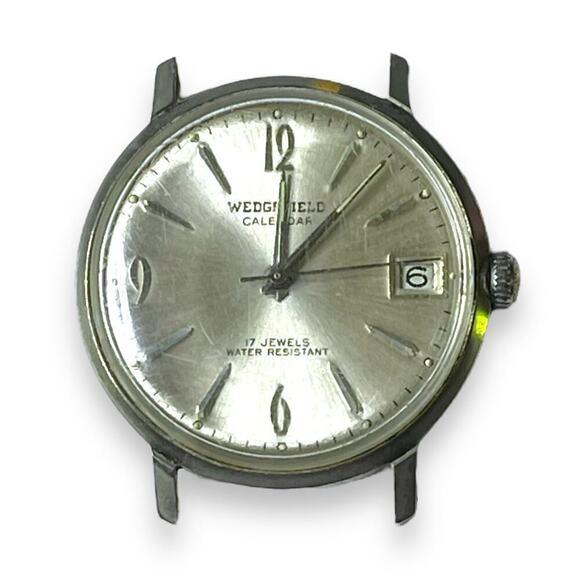 Wedgefield Calendar Watch 17 Jewel Manual Wind Water Resistant - AS IS - WORKS main image 6